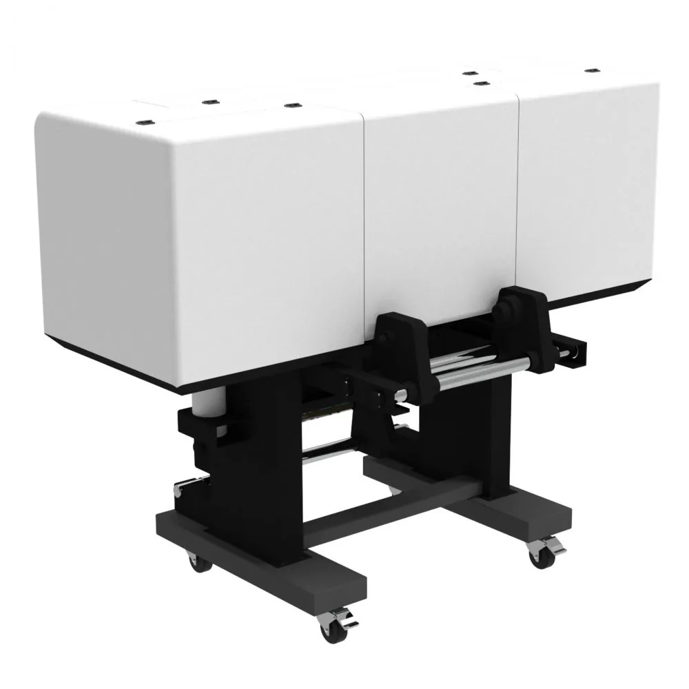 Impressora DTF UV PRIME 30X i1600 — detalhe do painel de controle e cabeçote (impressora DTF para estamparia e personalização têxtil TEKNOVA)