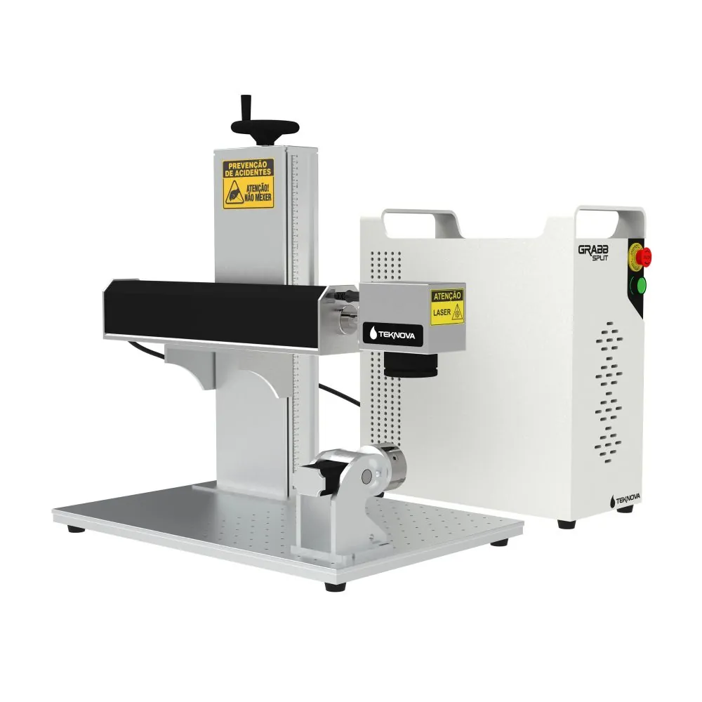 Laser de Gravação Fiber GRABB Split — máquina laser para corte e gravação em acrílico, MDF e metais | TEKNOVA Laser