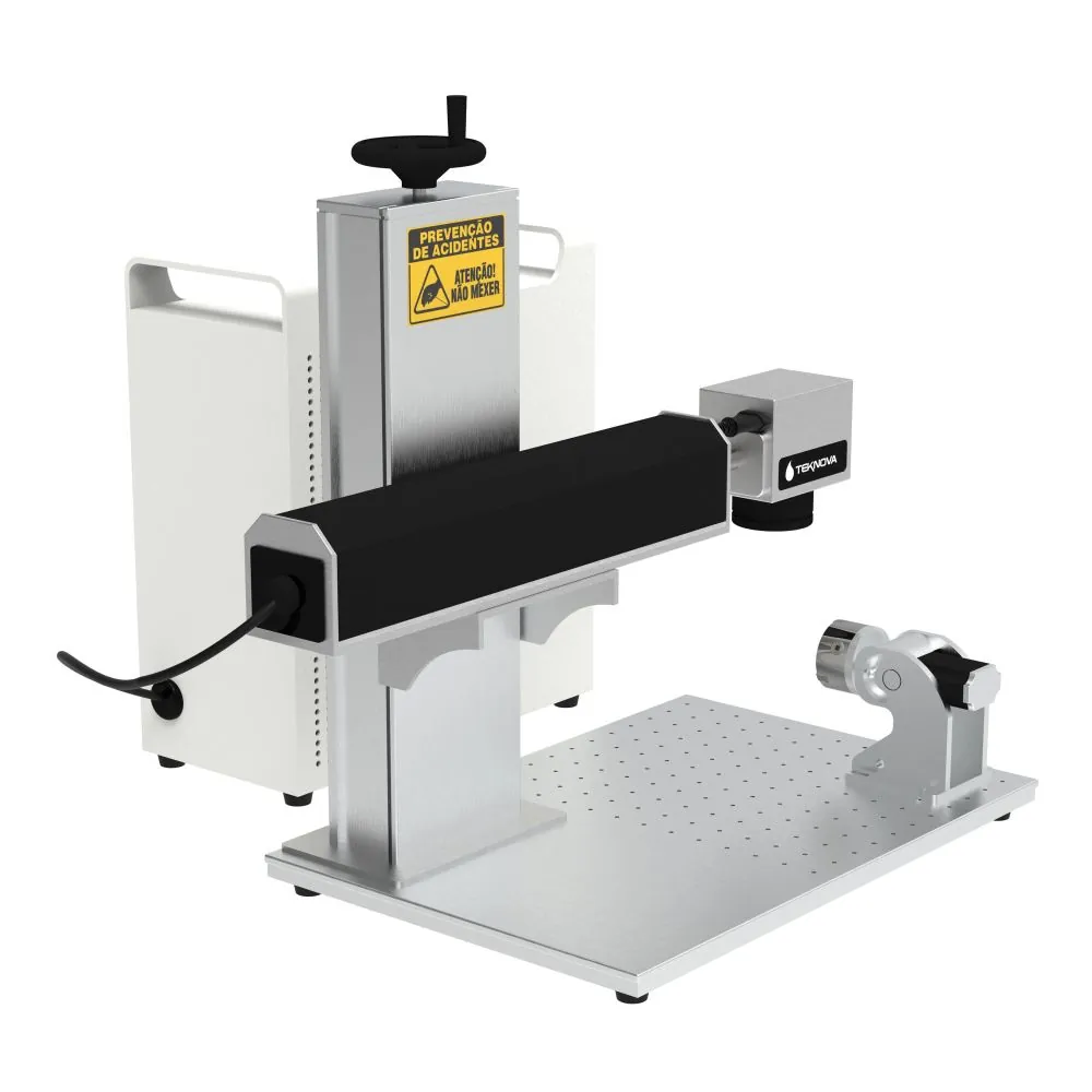 Laser de Gravação Fiber GRABB Split — vista lateral e estrutura da máquina (máquina laser para corte e gravação em acrílico, MDF e metais TEKNOVA) Laser de Gravação Fiber GRABB Split — vista lateral e estrutura da máquina (máquina laser para corte e gravação em acrílico, MDF e metais TEKNOVA)