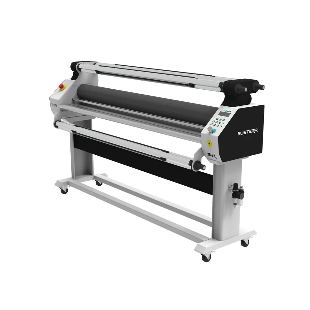 Laminadora BUSTERR Standard — vista lateral e estrutura da máquina (laminadora refiladora quente e frio para proteção e acabamento de impressões TEKNOVA) Laminadora BUSTERR Standard — vista lateral e estrutura da máquina (laminadora refiladora quente e frio para proteção e acabamento de impressões TEKNOVA)
