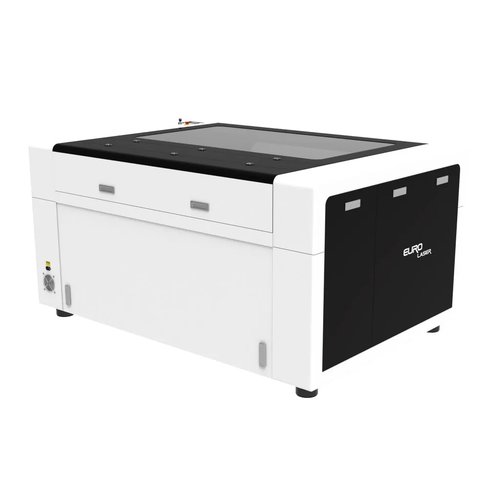 Laser de Corte CNC CO2 EURO 1490 — detalhe do painel de controle e cabeçote (máquina laser para corte e gravação em acrílico, MDF e metais TEKNOVA) Laser de Corte CNC CO2 EURO 1490 — detalhe do painel de controle e cabeçote (máquina laser para corte e gravação em acrílico, MDF e metais TEKNOVA)