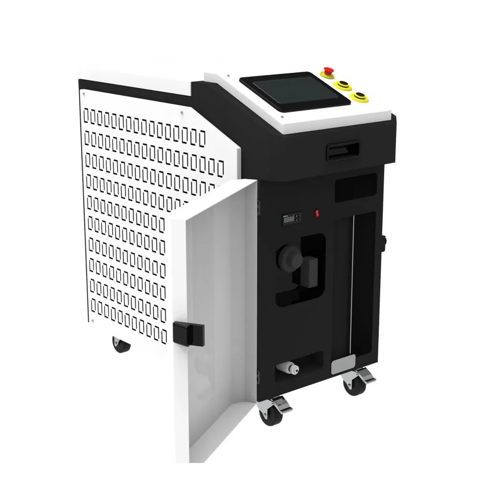 Laser Welding 4 em 1 — detalhe da área de trabalho e acabamento (máquina laser para corte e gravação em acrílico, MDF e metais TEKNOVA)