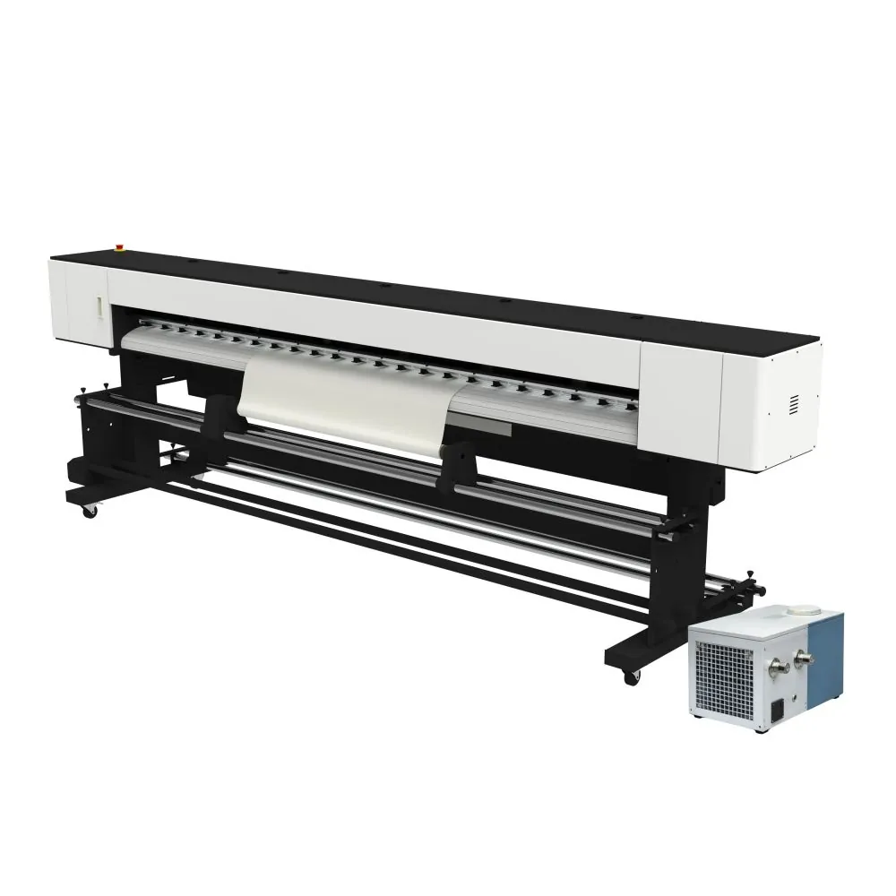 Impressora UV R2R PRIME 320X i3200 — 2 Cabeças — vista lateral e estrutura da máquina (impressora UV para impressão direta em materiais rígidos e personalização TEKNOVA) Impressora UV R2R PRIME 320X i3200 — 2 Cabeças — vista lateral e estrutura da máquina (impressora UV para impressão direta em materiais rígidos e personalização TEKNOVA)